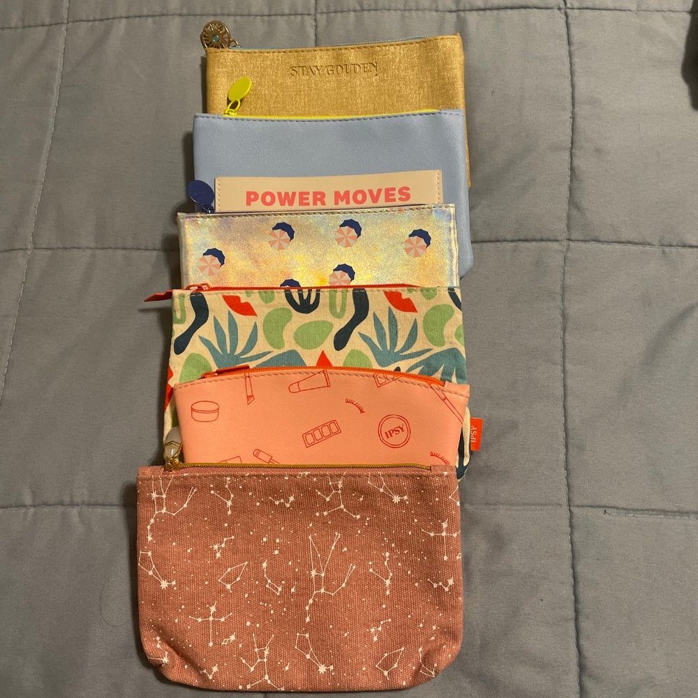 IPSY Makeup Cosmetic Bags - Lot of 6 - No Makeup Included